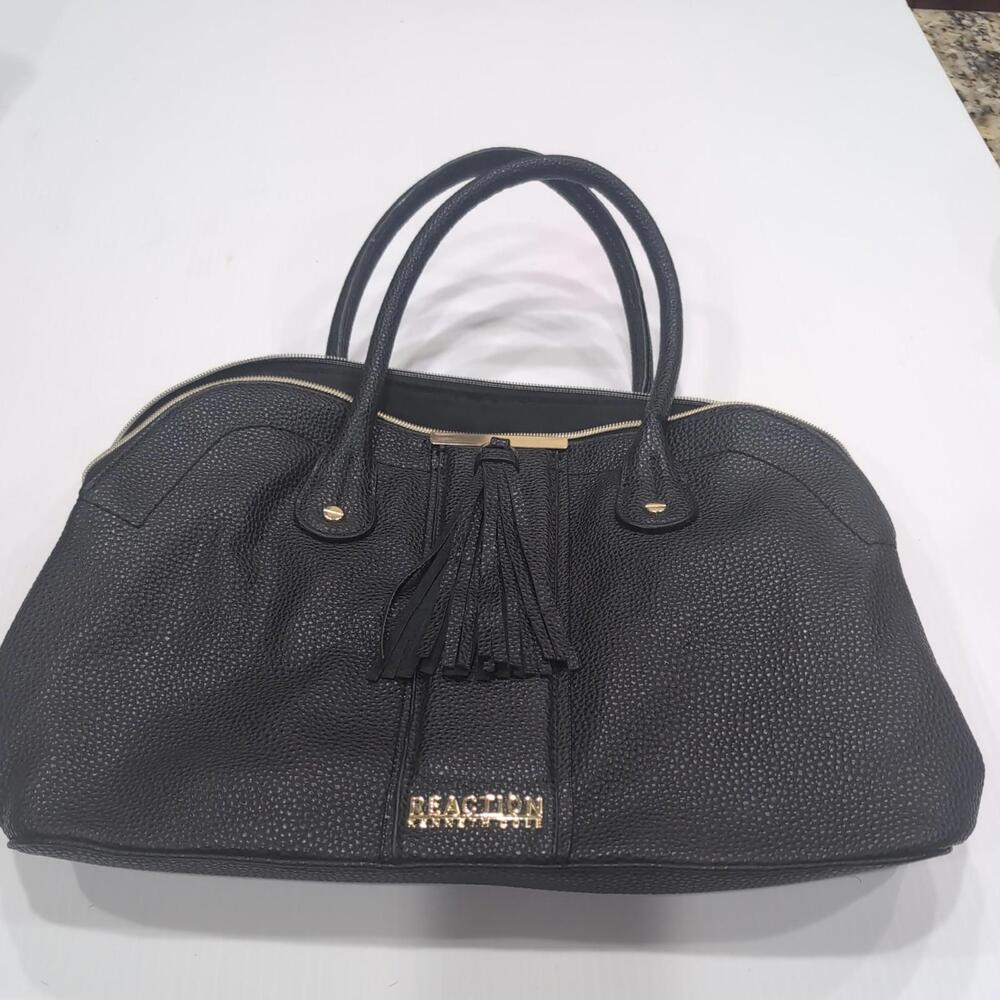 Kenneth cole Womens Handbag Purse Black Leather Pre-Owned Doctor Style